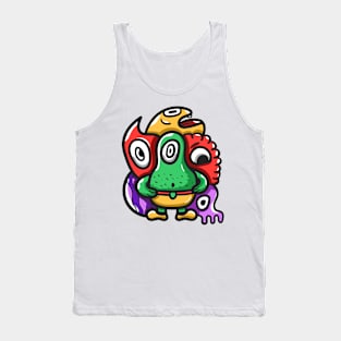 Alien Monster Doodle Tank Top